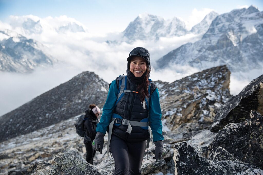 hiking, mountains, posing, nature, snow, in the lap of the himalayas, trekking, smile, happy, woman, person, hiking, hiking, hiking, hiking, hiking, trekking, trekking, trekking, trekking, happy, happy, person