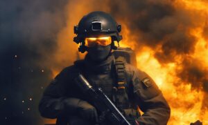 ai generated, navy seal, soldier, mission, fire, burning, dangerous, equipment, helmet, team, special operation, special forces, special forces, special forces, special forces, special forces, special forces